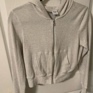 TNA Waffle Knit Full Zip Hoodie